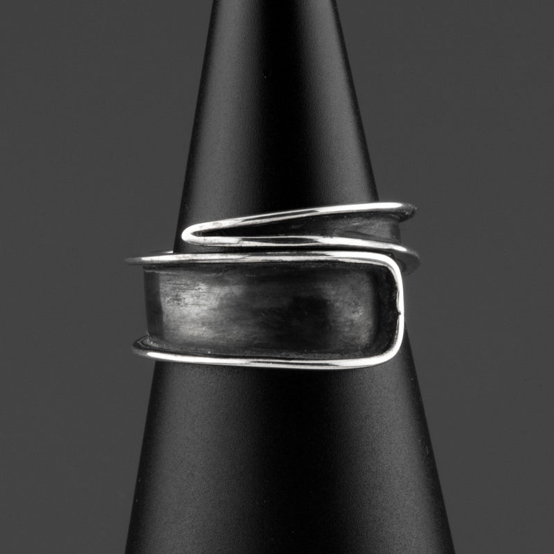 oxidized black sterling silver ring