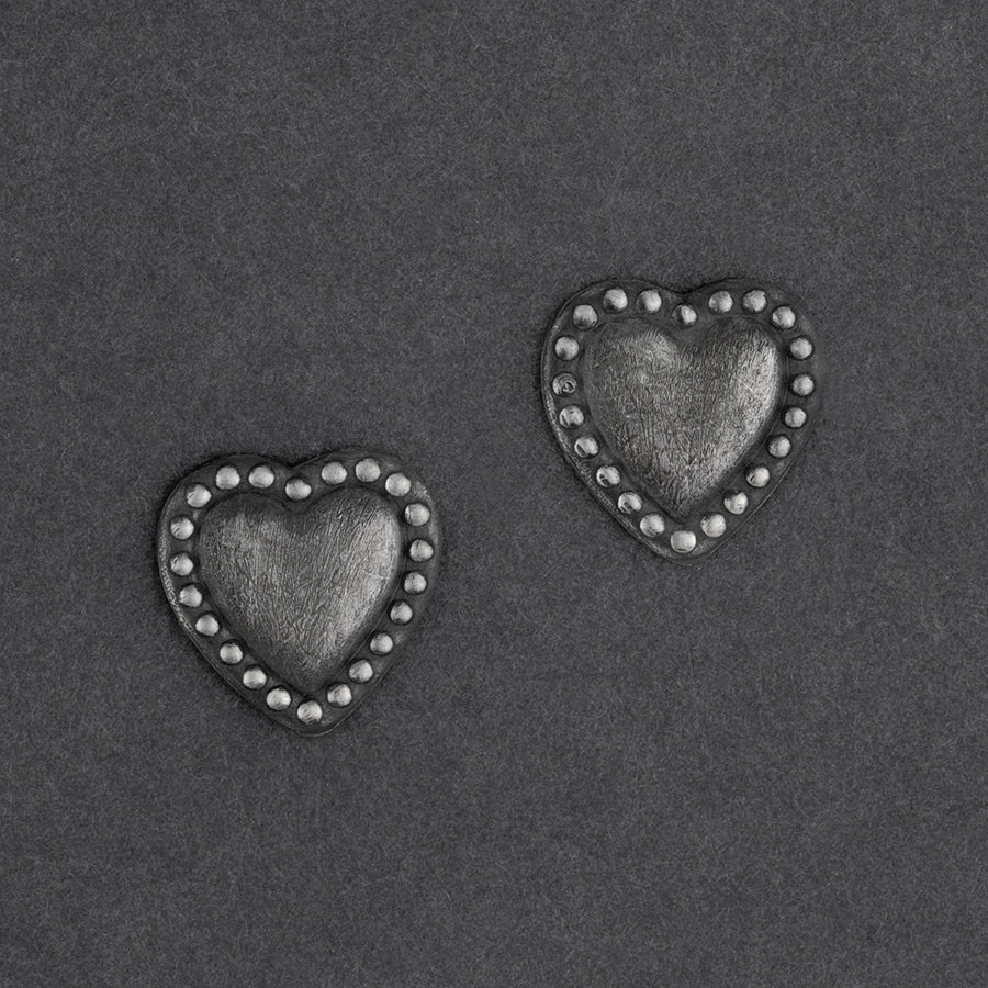 Coranzoncito Mexican Silver Stud Earrings