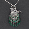 peacock spirit malachite pendant