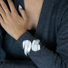 White Shell Cascade Clamper Bracelet