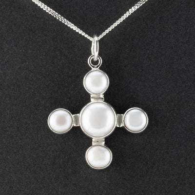pearl cross pendant