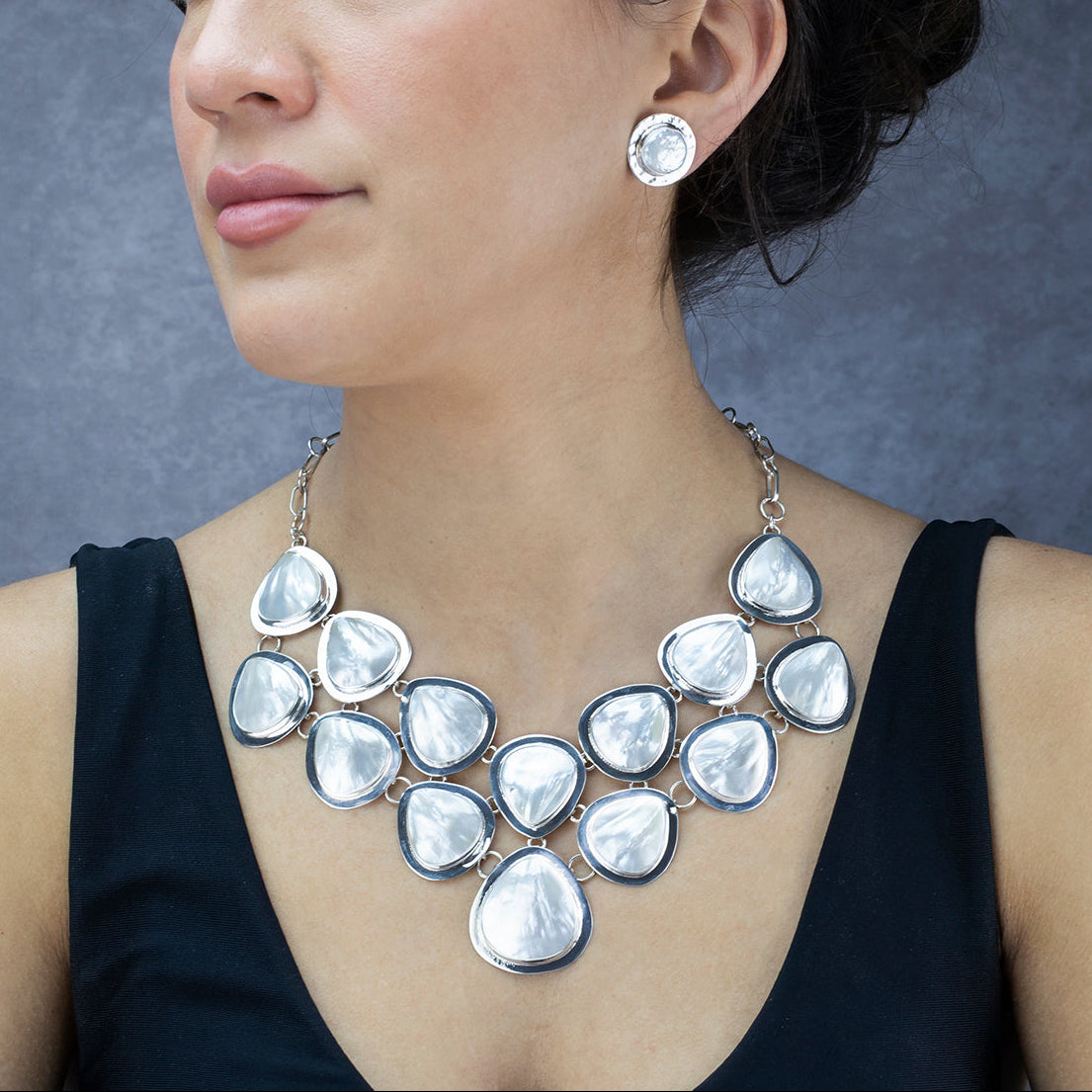Oceana Royale Mother of Pearl Statement Necklace