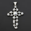 pearl of grace large cross pendant
