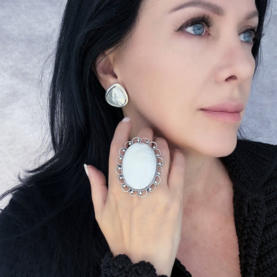 Mother of Pearl Statement Studs