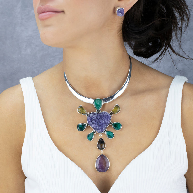 La Reina del Sol Large Gemstone Pendant