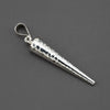 Earth Spike Hammered Silver Pendant