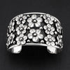 petal power Mexican silver cuff bracelet