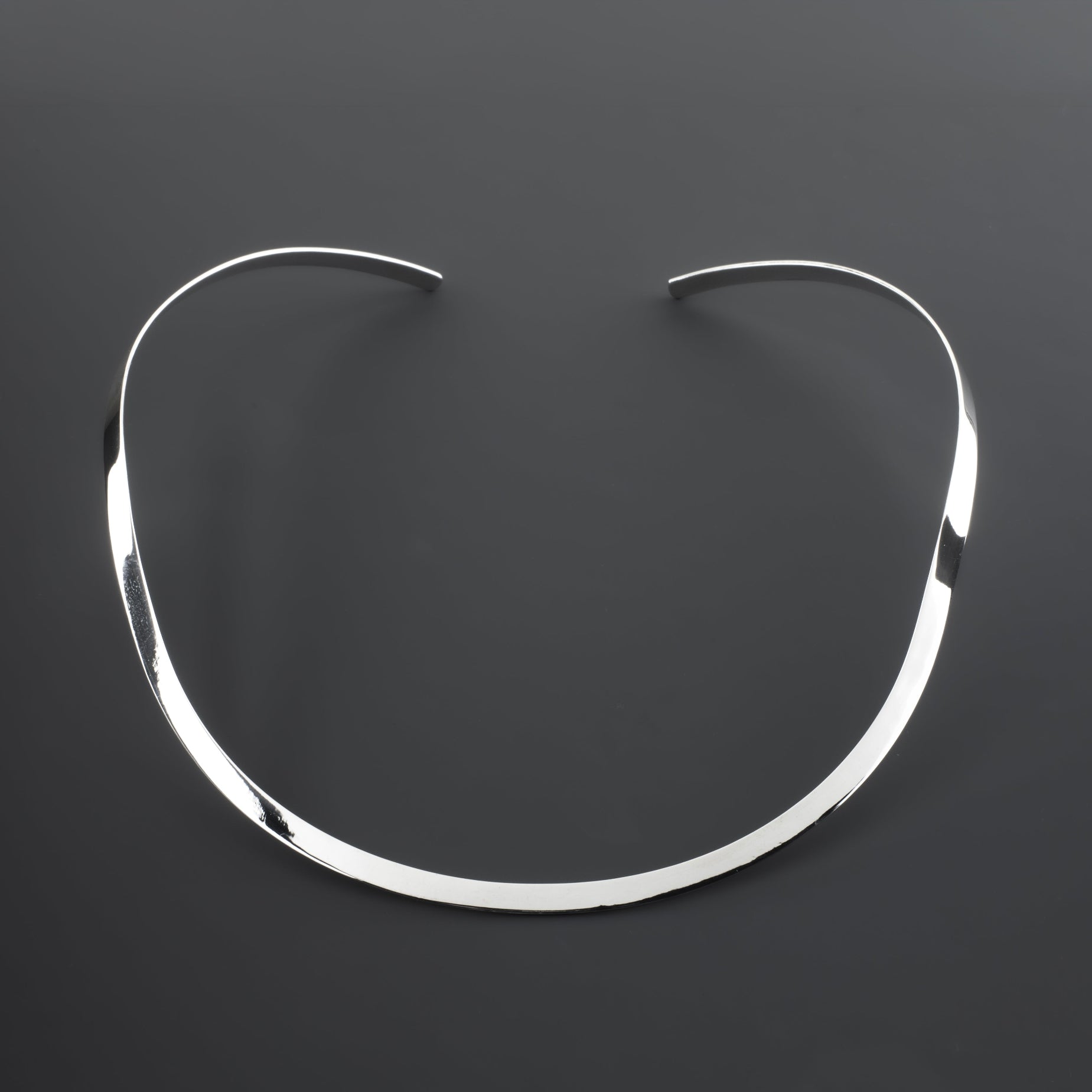 最終値下げ　CTHY PLANE CHOKER by silver925 Plain Sterling Silver Collar Necklace | Flat Open Torque Choker