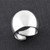 Wide Sterling Silver Dome Ring - Reveka Rose