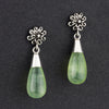 prehnite drop earrings
