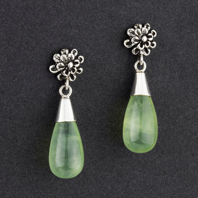 prehnite drop earrings