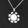 puffed petal charm pendant