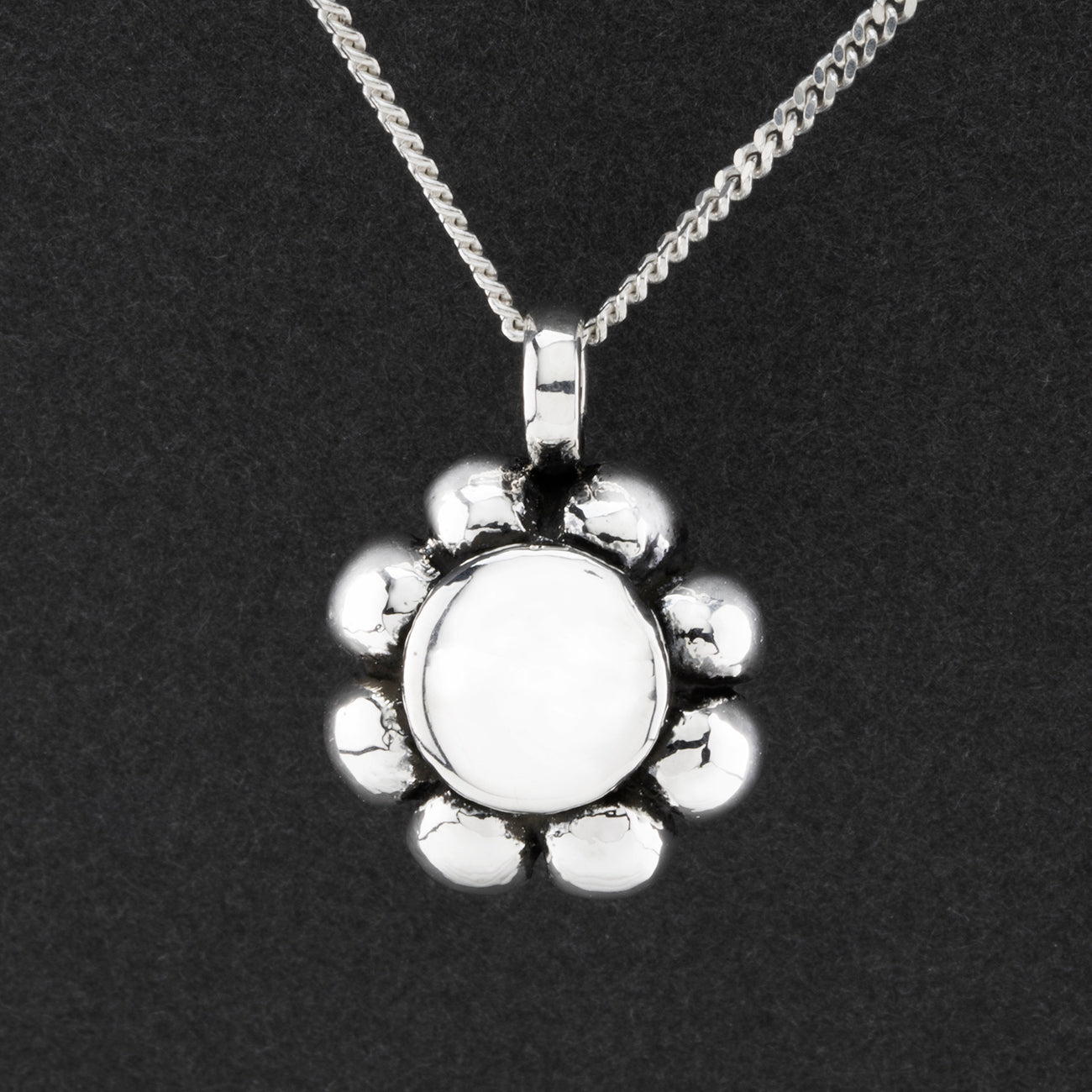 puffed petal charm pendant
