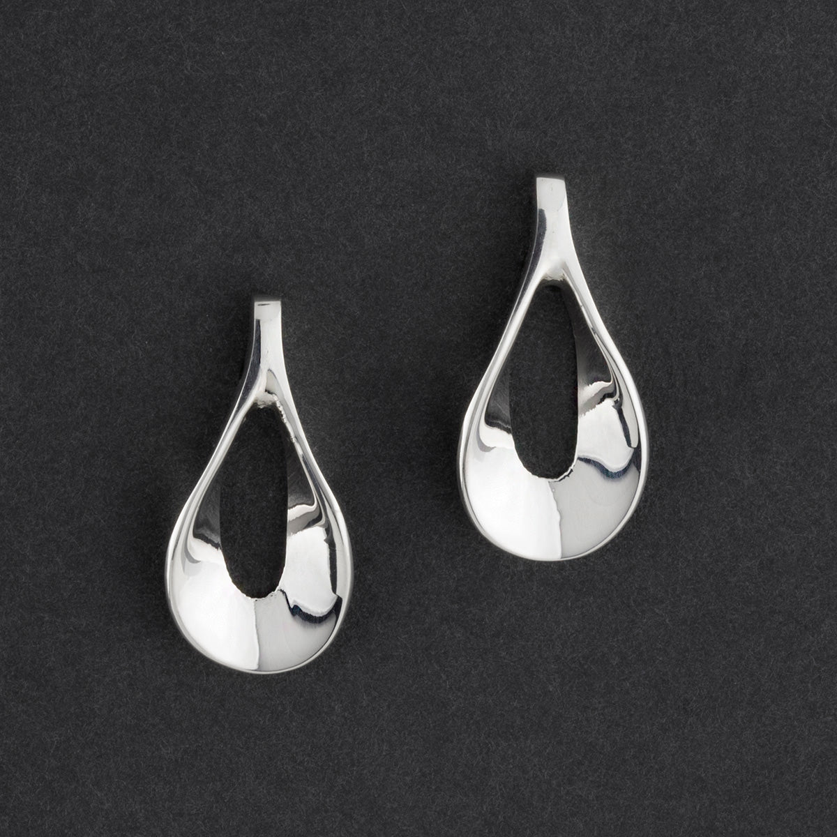 pure drop sterling silver stud earrings