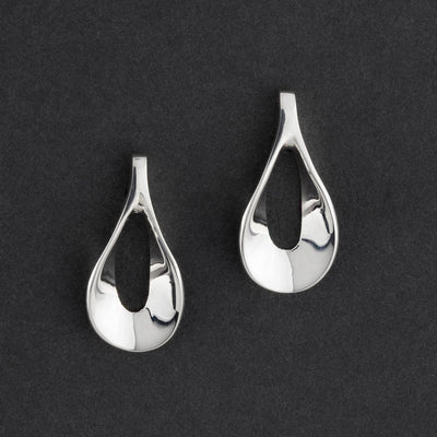 pure drop sterling silver stud earrings