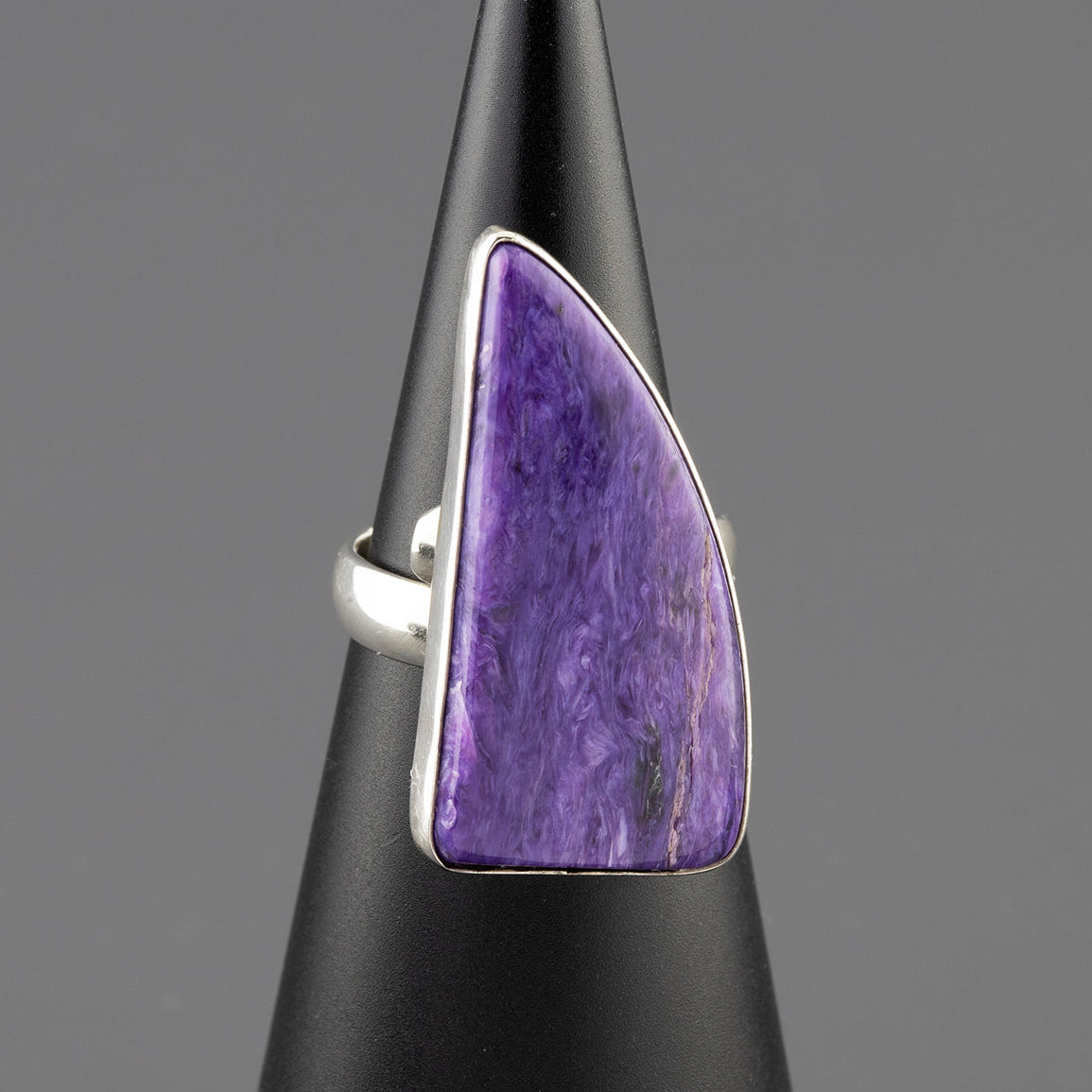purple charoite stone ring