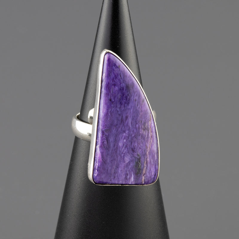 purple charoite stone ring