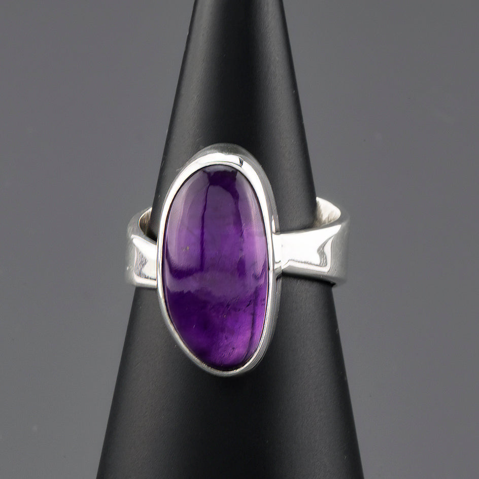 purple horizon sterling silver amethyst ring