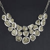 pyrite statement necklace