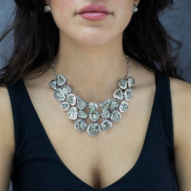 earth goddess pyrite necklace