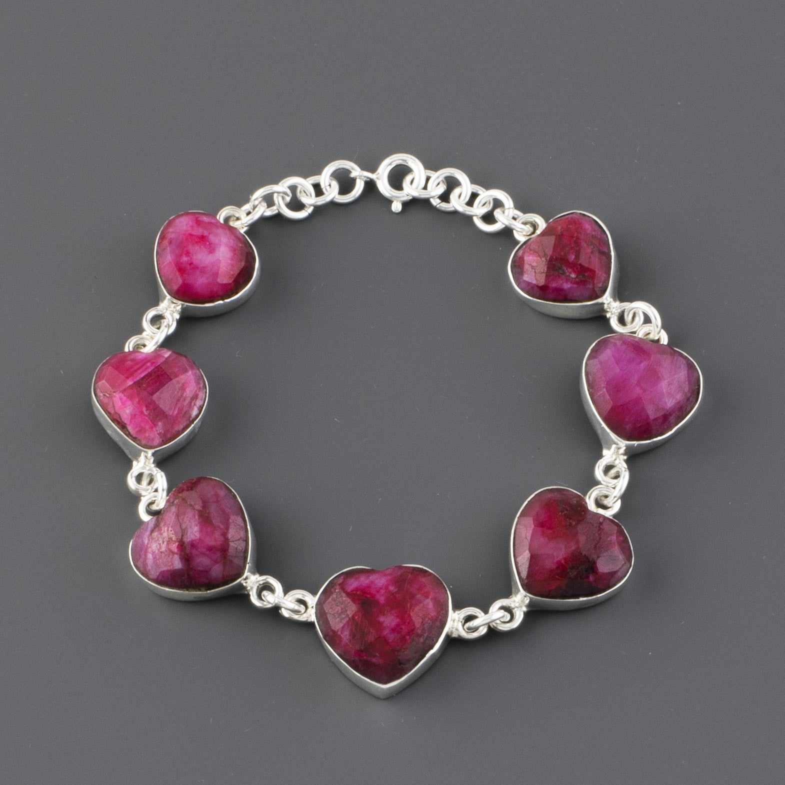 Queen of Hearts Ruby Bracelet