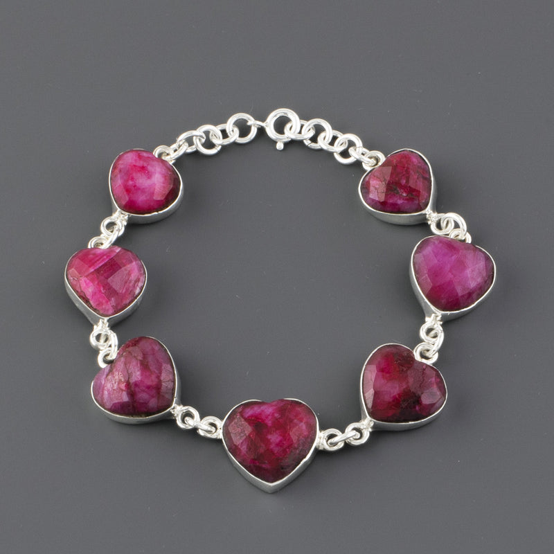 Queen of Hearts Ruby Bracelet