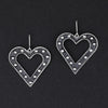 rebel heart dangle earrings