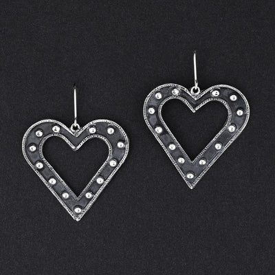 rebel heart dangle earrings