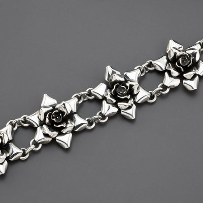 rebel rose Mexican silver bracelet