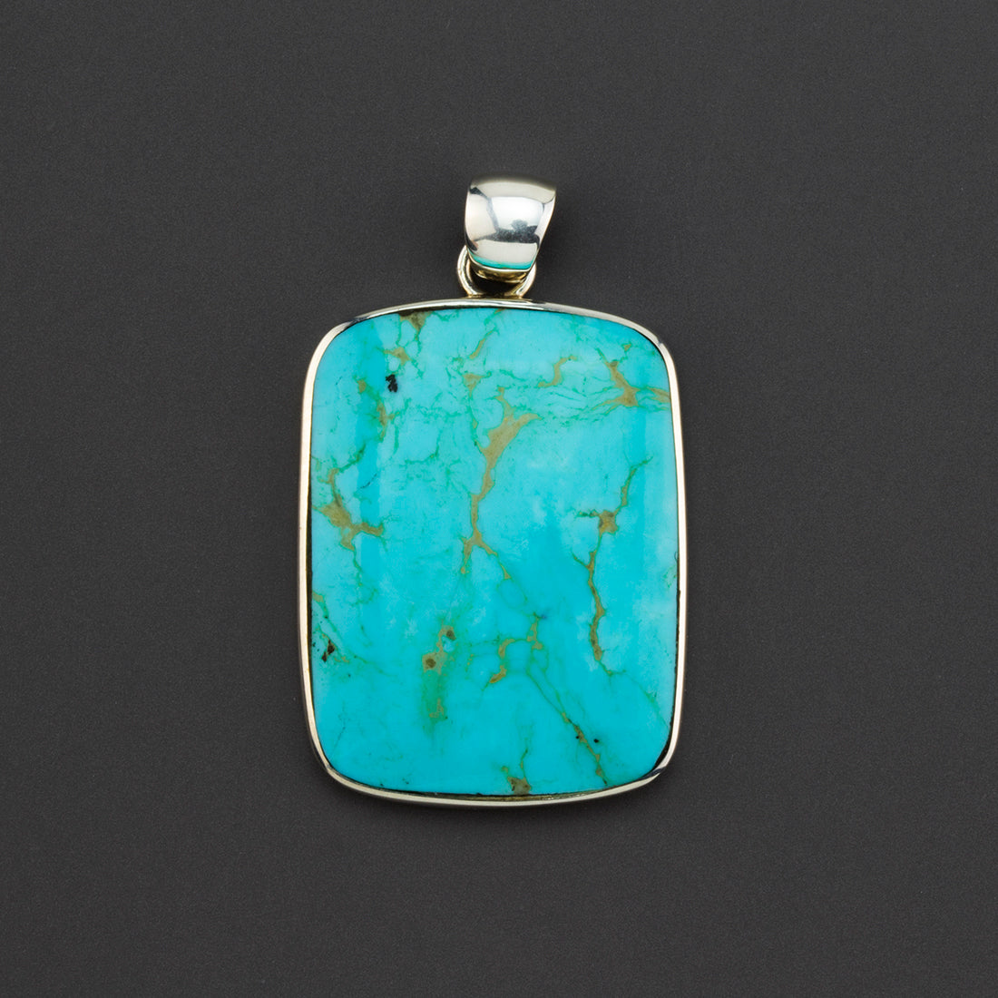 rectangle turquoise pendant