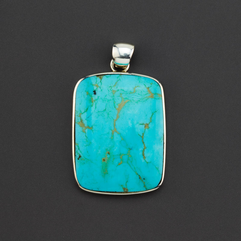 rectangle turquoise pendant