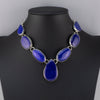 reina azul lapis lazuli statement necklace