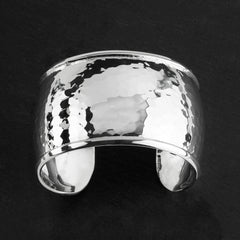k14様用RRL - Hammered Sterling Silver Cuff RRL: Silver Hammered Cuff Bracelet | SSENSE