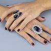 Midnight Crown Chunky Silver Amethyst Ring