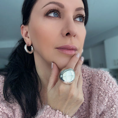 Silver Boldness Chunky Dome Ring