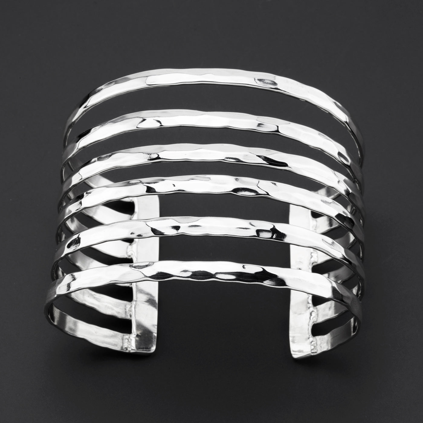 riptide wide sterling silver cuff bracelet