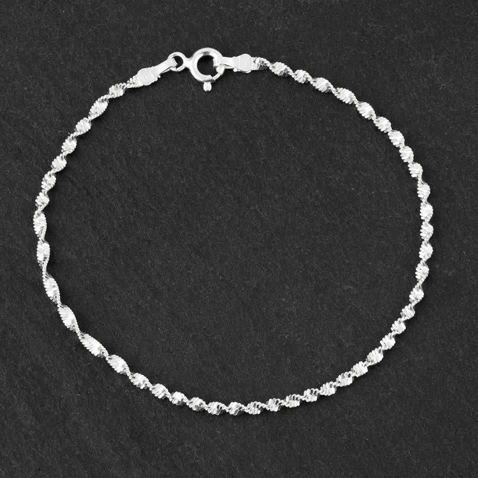 Dainty Sterling Silver Chain Bracelet