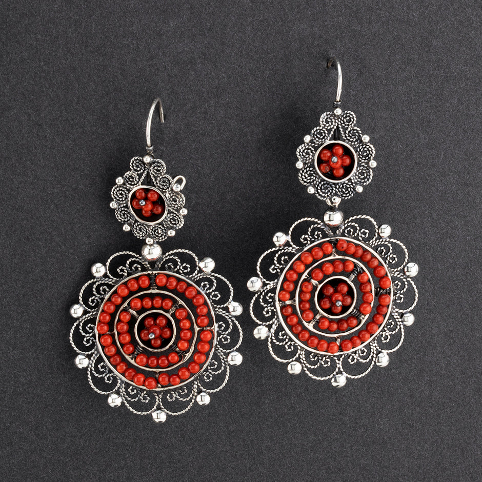 rosa del viento Mexican filigree earrings