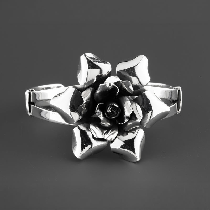 la rosa Mexican sterling silver cuff bracelet