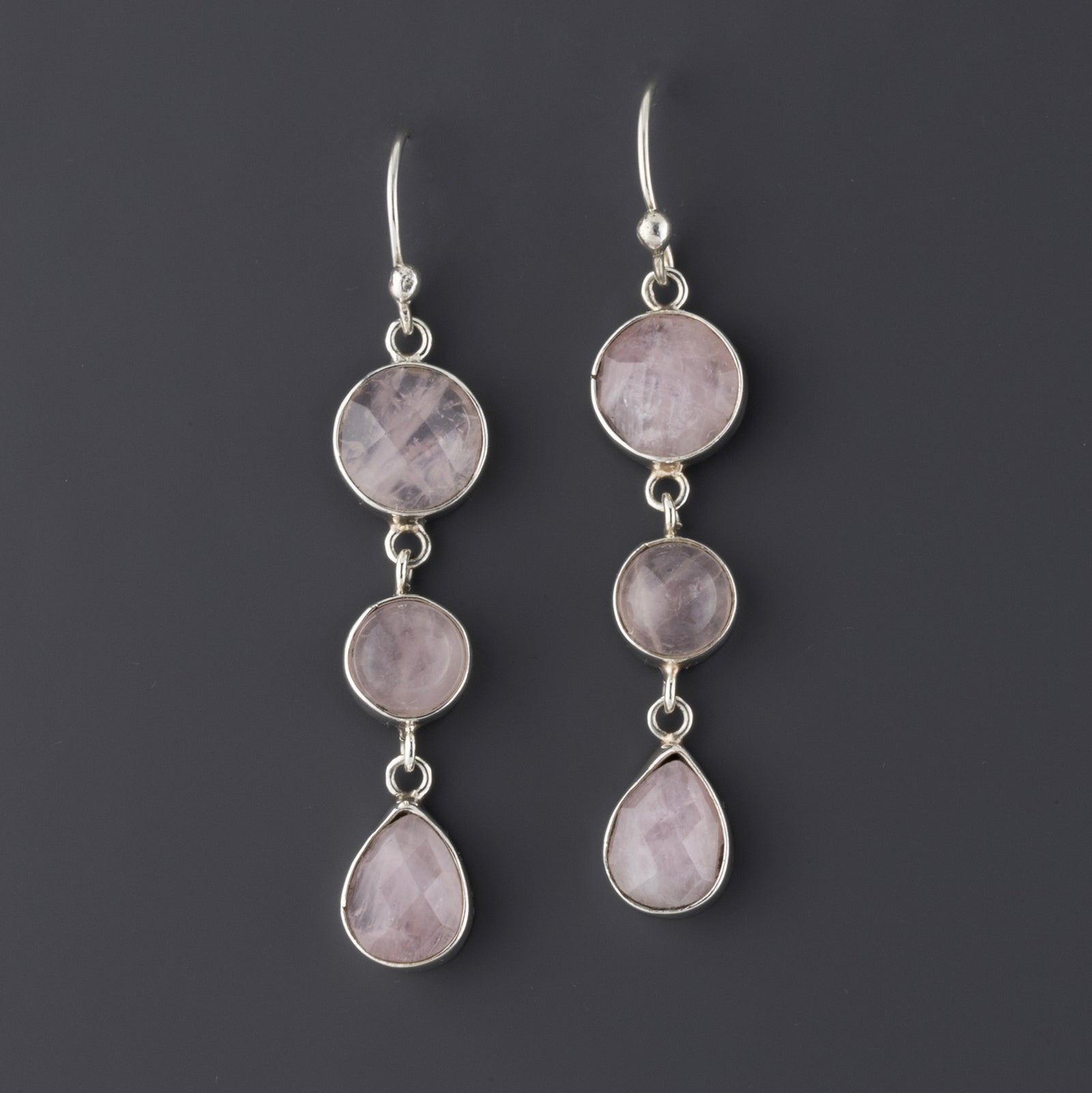 Rose Quartz Dangle Earrings