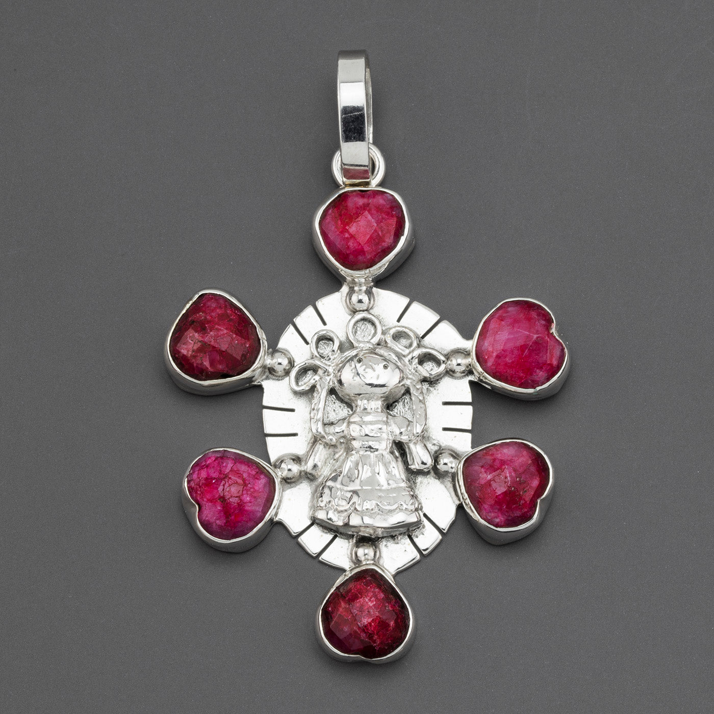 Corazon de Muneca Mexican Silver Pendant