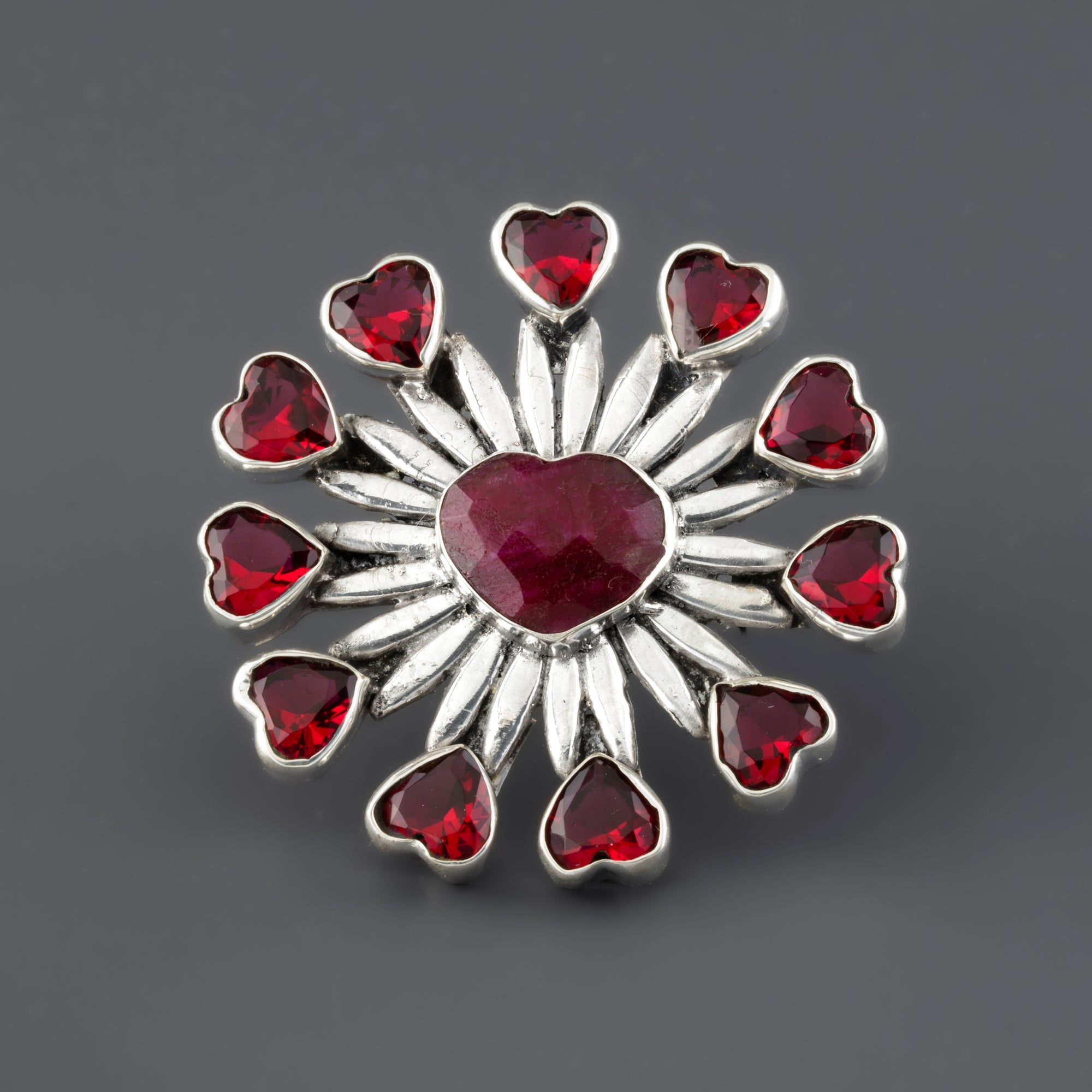 Heartburst Ruby Ring