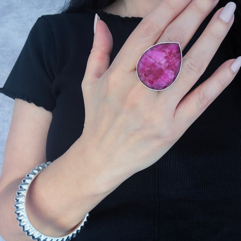 Wild Ruby Teardrop Ring