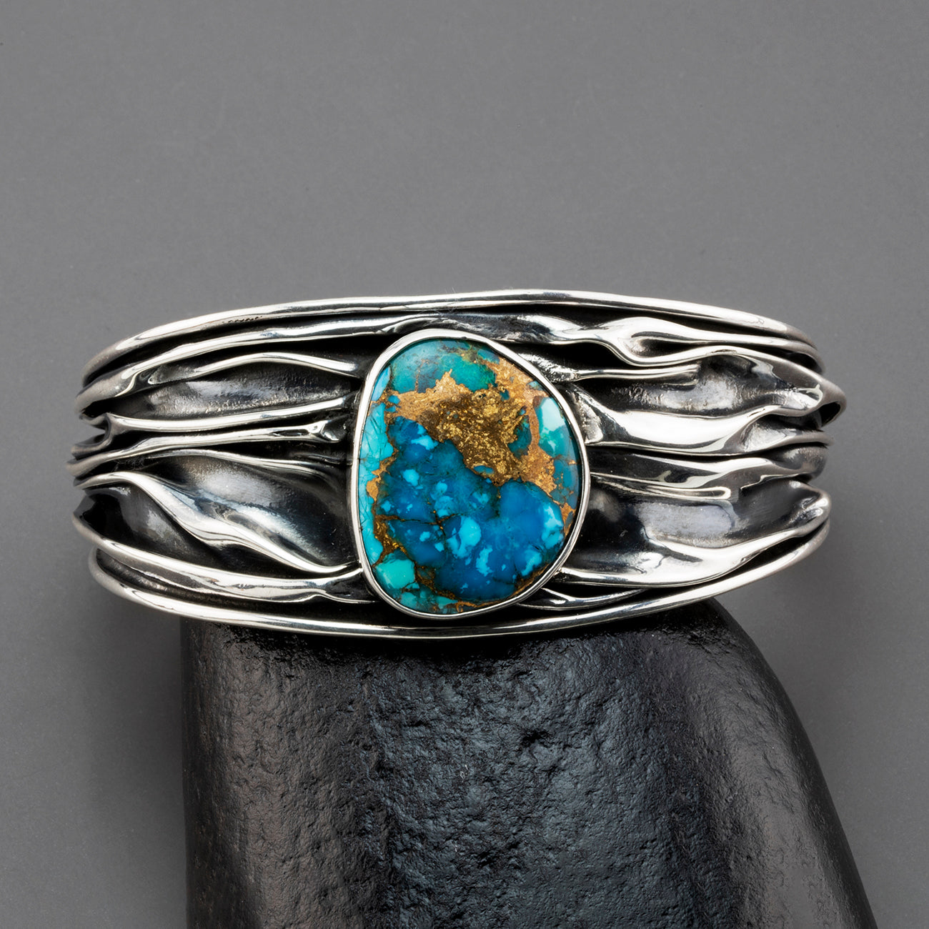 Rustic Charm Turquoise Cuff Bracelet