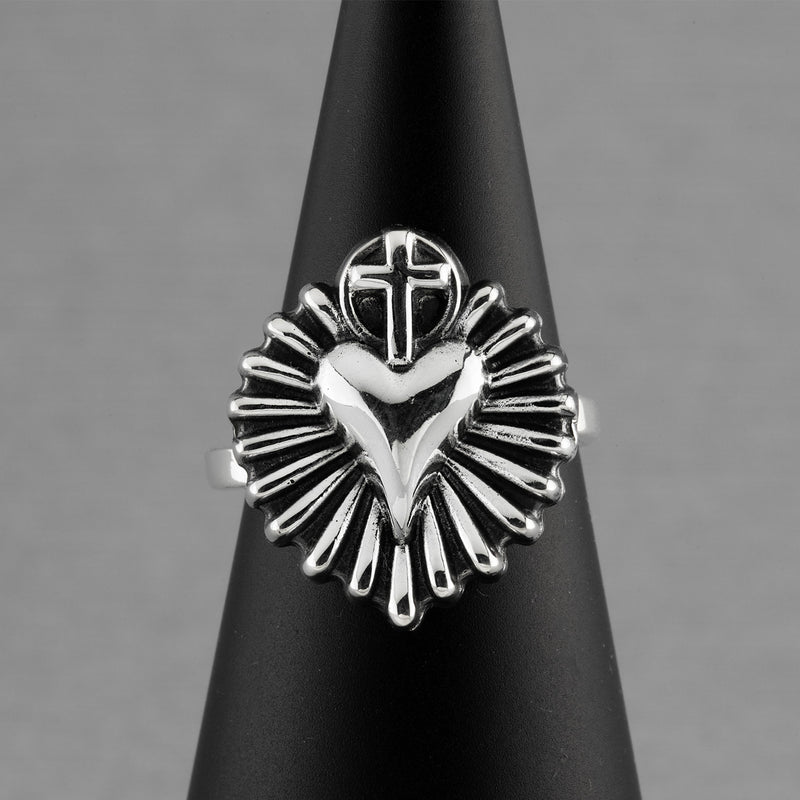 sacred corazon Taxco silver ring
