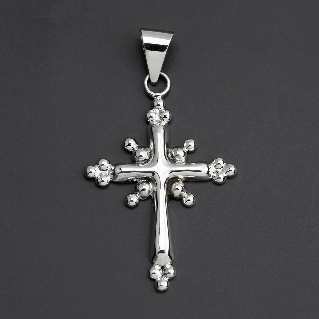 sacred edge large silver cross pendant