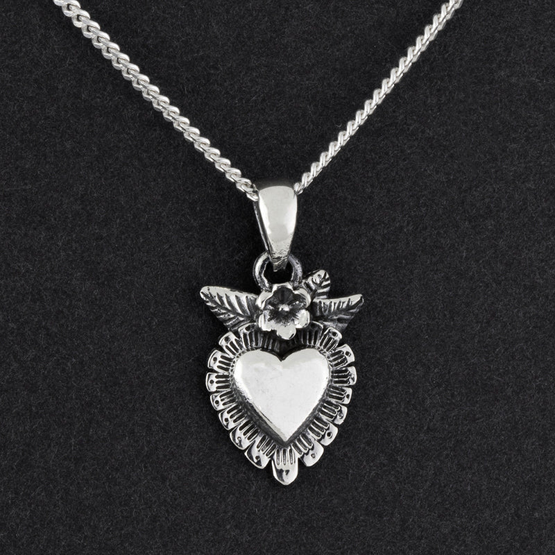 sacred heart Milagro necklace