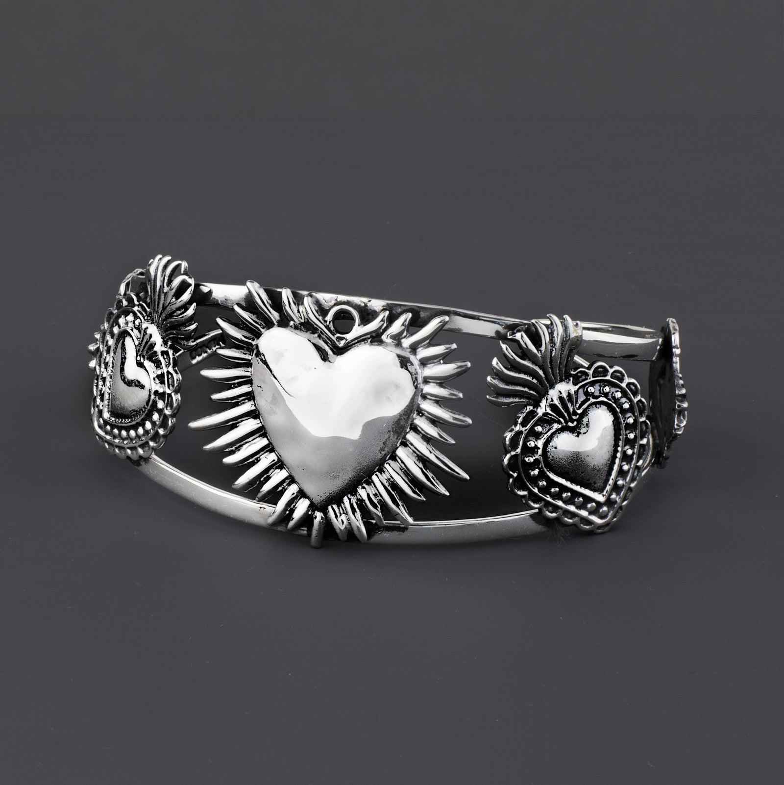 sacred hearts of Mexico cuff bracelet