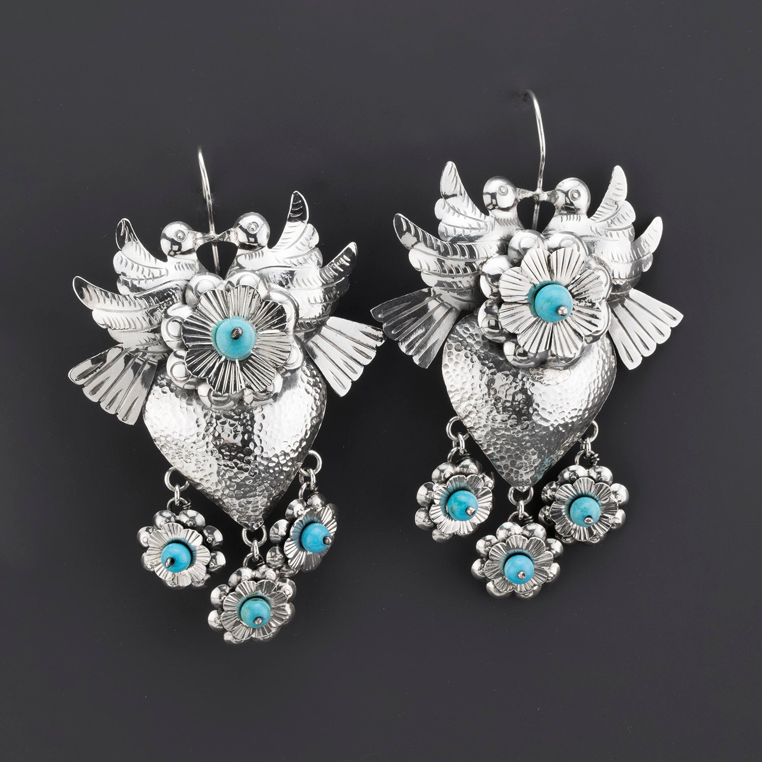 sacred romance Mexican silver earrings