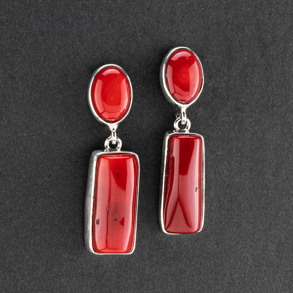 scarlet edit red coral earrings